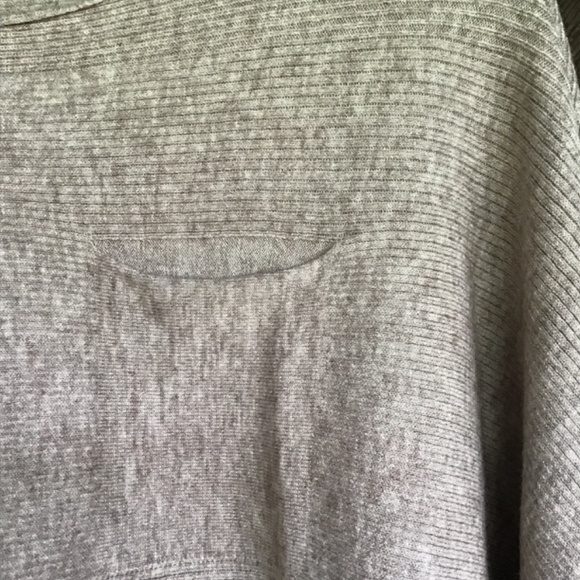 NWT Montanaco L Taupe Knit top Dolman sleeve Lace up detail - Picture 3 of 4